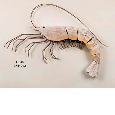 Rustic Beach House Shrimp Wall