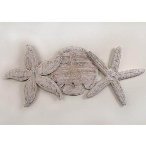 Nautical Sand Dollar and Starfish Wall Sculpture